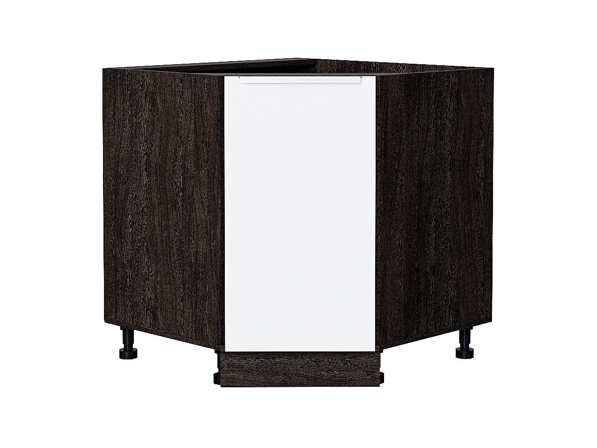 Шкаф нижний угловой (трапеция) Фьюжн, цвет: Silky White Шкаф нижний угловой (трапеция) Фьюжн, цвет: Silky White