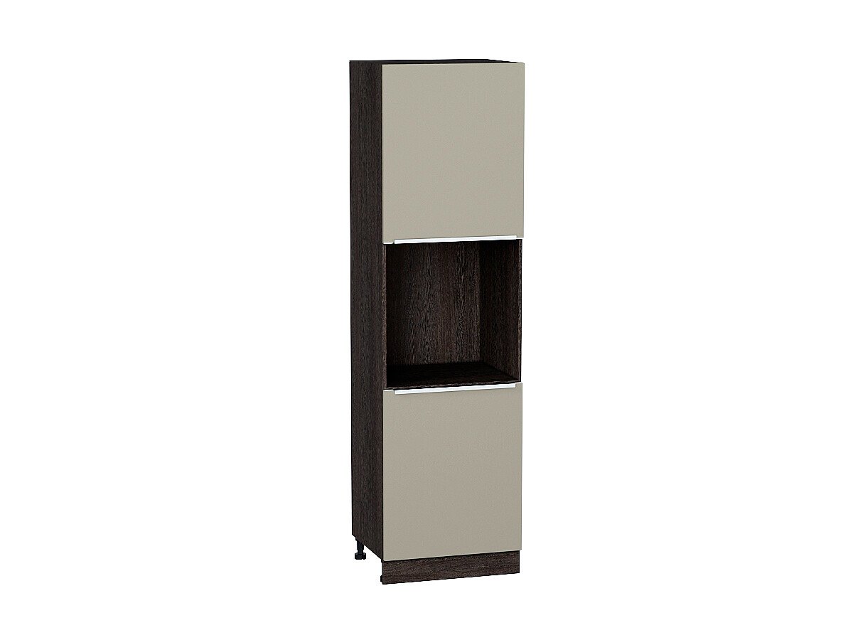 Шкаф пенал с 2-мя дверцами под технику Фьюжн, цвет: Silky Grey Шкаф пенал с 2-мя дверцами под технику Фьюжн, цвет: Silky Grey